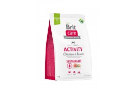 Brit Care Dog Sustainable Activity корм для собак з підвищеною активністю з куркою та комахами 3 кг 