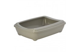 Moderna туалет для кошек с бортиком (серый) 57х43х16,3 см