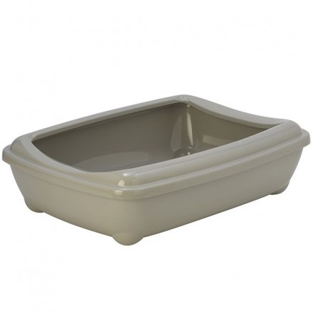 Moderna туалет для кошек с бортиком (серый) 57х43х16,3 см
