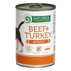 Nature's Protection Adult Beef & Turkey вологий корм для собак з яловичиною та індичкою 400 г*6шт.