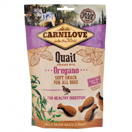 Лакомства Carnilove Dog Semi Moist с перепелкой и орегано для взрослых собак 200g