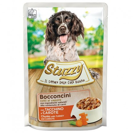 Stuzzy Dog Turkey Carrot влажный корм для собак с индейкой и морковью в соусе 100г*24шт