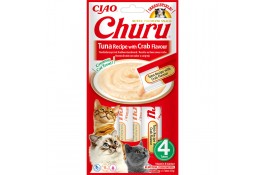 INABA Churu лакомство для кошек сливочный мусс с тунцом и крабом 4 шт*14 г
