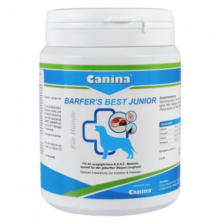 Canina Barfer Best Junior витаминный комплекс для щенков и молодых собак при натуральном вскармливании  850 г