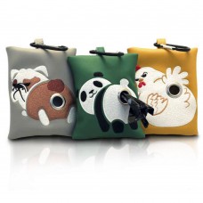 Croci Stranger Face Panda мини-сумка с пакетами для уборки за собаками 10,5х8,5 cм