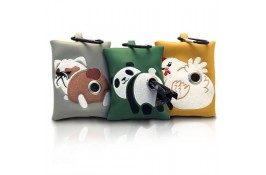 Croci Stranger Face Panda мини-сумка с пакетами для уборки за собаками 10,5х8,5 cм