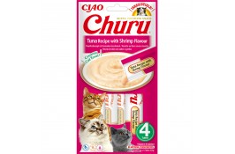 INABA Churu лакомство для кошек сливочный мусс с тунцом и креветками 4 шт*14 г