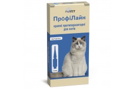 ProVET Профилайн капли противопаразитарные для котов от 4 до 8 кг (4 пипетки по 1,0 мл)