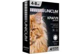 Unicum PREMIUM капли от блох и клещей для кошек 4-8 кг.