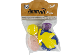 AnimAll Fun Cat VP056 набір м'ячиків з рибкою для котів  4 шт (в асортименті)