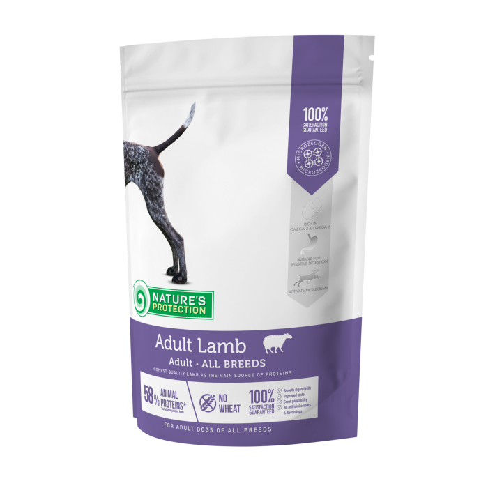 Nature's Protection Adult Lamb All Breeds сухой корм с ягнёнком для взрослых собак всех пород 12 кг