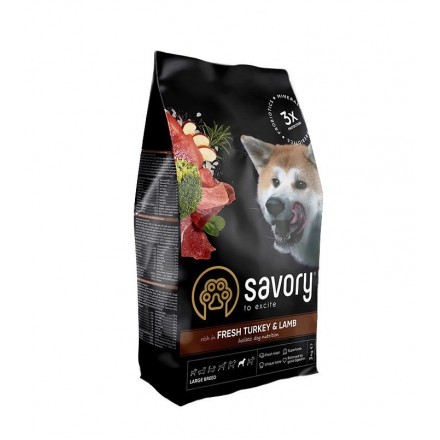 Savory Medium Breed rich in Fresh Turkey and Lamb для собак середніх порід 3 kg