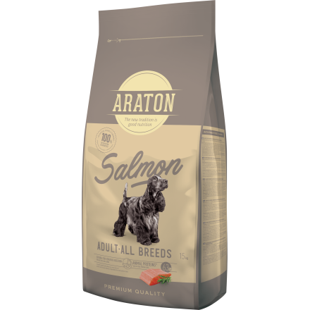 ARATON SALMON Adult All Breeds сухой корм для взрослых собак всех пород с лососем 15 кг