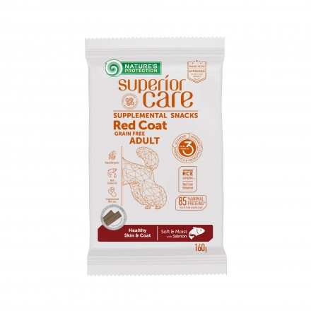 Nature's Protection Superior Care Red Coat Healthy Skin & Coat лакомство для собак с рыжим окрасом 160 г*6шт.