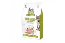 Brit Care Cat by Nutrition Sterilized Immunity Support для стерилизованных кошек со свининой 2 кг
