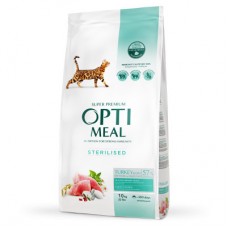Optimeal Adult Cat Sterilised Turkey & Oat сухий корм для котів з індичкою 10 кг