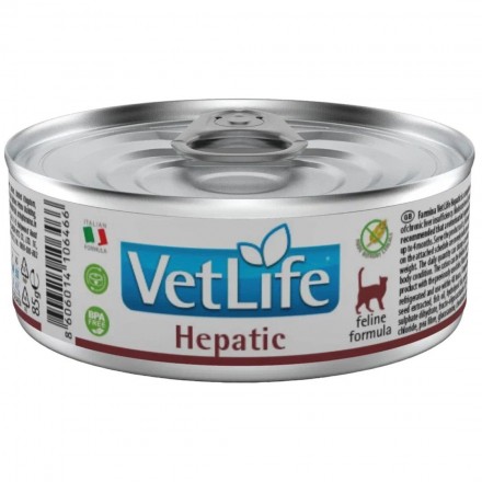Farmina Vet Life Hepatic Cat влажный корм для котов при хронической печеночной недостаточности 85 г