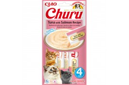 INABA Churu лакомство для кошек сливочный мусс с тунцом и лососем 4 шт*14 г