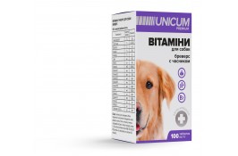 Unicum PREMIUM вітаміни для собак Бреверс з часником 100г. 100 табл.