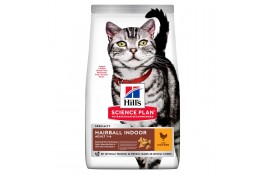 Hill's SP Adult Hairball Indoor сухой корм для выведения шерсти у котов с курицей 0,3 кг