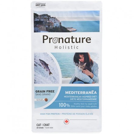 Pronature Holistic Cat Mediterranea сухой корм с лососем и томатами 4 кг