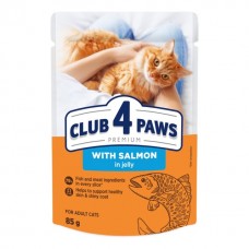 Club 4 Paws Premium влажный корм для кошек с лососем в желе 85г*24шт