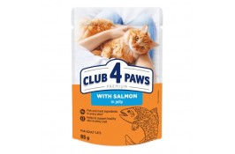 Club 4 Paws Premium влажный корм для кошек с лососем в желе 85г*24шт