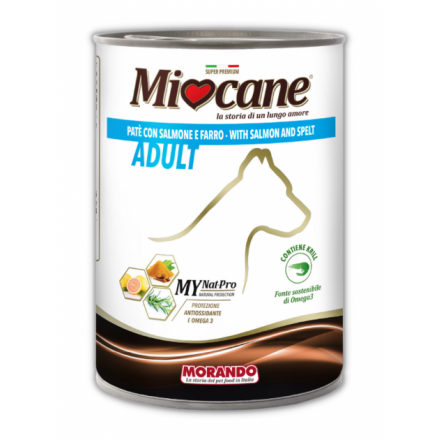 Morando Miocane вологий корм для собак з лососем та полбою 400 г