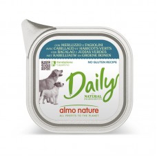 Almo Nature Daily Dog паштет з тріскою та зеленою квасолею для собак 100 г*10шт