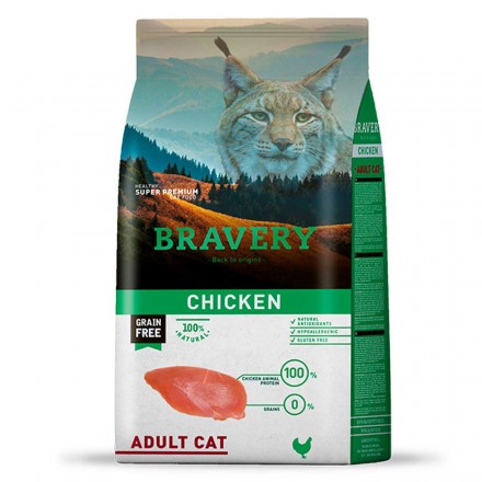 Bravery Chicken Adult Cat сухой корм для кошек с курицей 7 кг