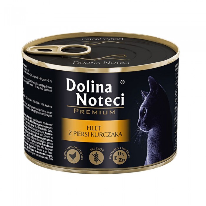 Dolina Noteci Premium влажный корм с филе курицы для кошек 185 г