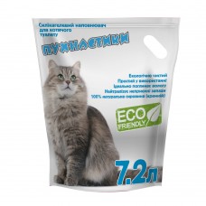 Пухнастики силикагелевый наполнитель для котов без аромата 7,2л