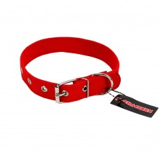 Пухнастики брезентовый ошейник для собак 25 мм, 49 см (красный) L