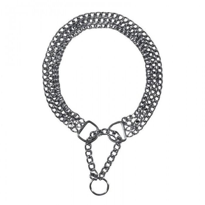 Trixie ошейник-удавка для собак гигантских пород тройной хромированный XL 60см/2,5мм