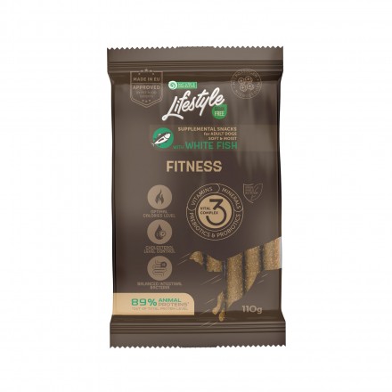 Nature's Protection Lifestyle Grain Free White fish Fitness лакомство для собак с белой рыбой 110 г* 6шт.
