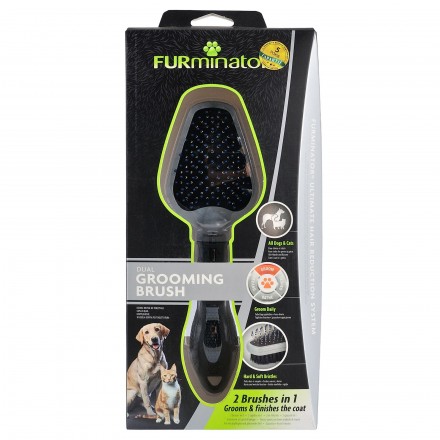 FURminator двухсторонняя расчёска-щётка для кошек и собак разных пород