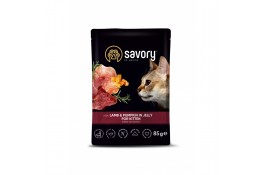 Savory Kitten Pouch with Lamb & Pumpkin in Jelly вологий корм для кошенят з ягням та гарбузом 85 г