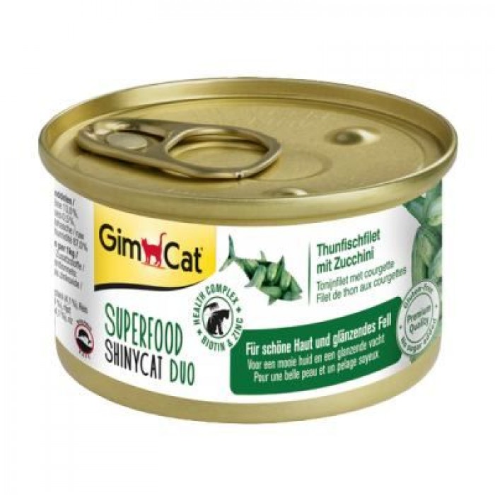 GimCat Shiny Cat SUPERFOOD тунець з цукіні 70g