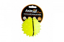 AnimAll Fun іграшка для собак "М'яч-каштан" (жовта) 7 см​