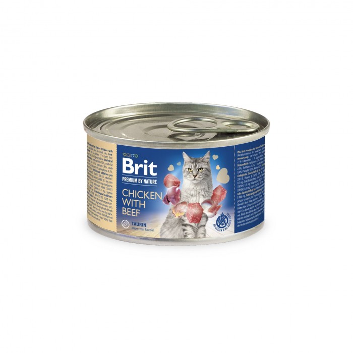 Brit Premium by Nature Cat курка з яловичиною 200g