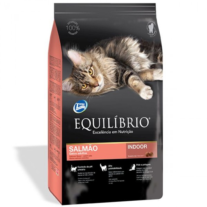 Equilibrio Cat Adult Salmon Indoor сухой корм для взрослых кошек с лососем 0,5 кг