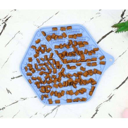WahoPet licky mat силиконовый коврик-кормушка (синий) 200 мл