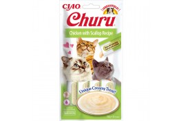 INABA Churu лакомство для кошек сливочный мусс с курицей и гребешками 4 шт*14 г