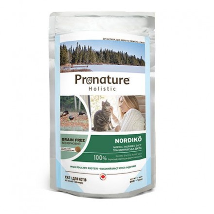 Pronature Holistic Cat Nordikо сухий корм для котів з індичкою та ягодами 0,34 кг
