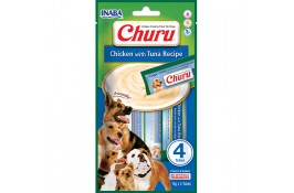 INABA Churu ласощі для собак вершковий мус з куркою та тунцем 14 г (4шт/уп)