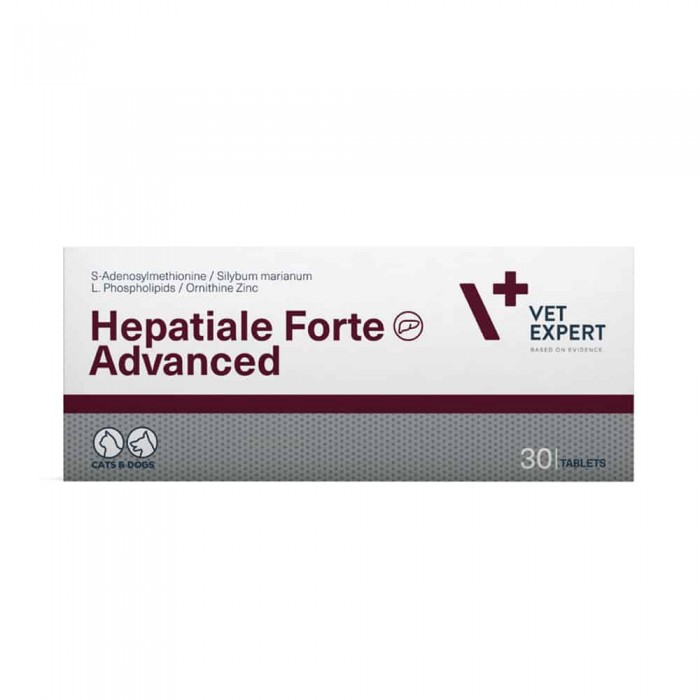 Vet Expert Hepatiale Forte Advanced пищевая добавка для поддержания функций печени у кошек и собак 30 таб.