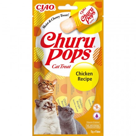 INABA Churu Pops лакомство для кошек с курицей 4 шт*15 г