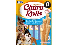 INABA Churu Rolls лакомство для собак с курицей и сыром 12 г (8шт/уп)