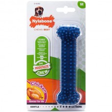 Nylabone Moderate Chew Dental Bone игрушка кость для собак средних пород с ароматом курицы 14,6см