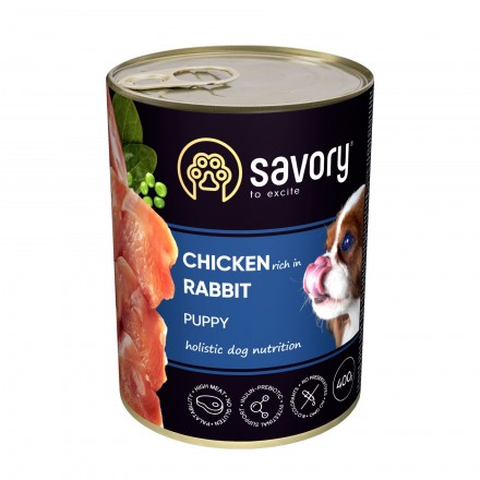 Savory Dog  All breeds Puppy з кроликом 400g